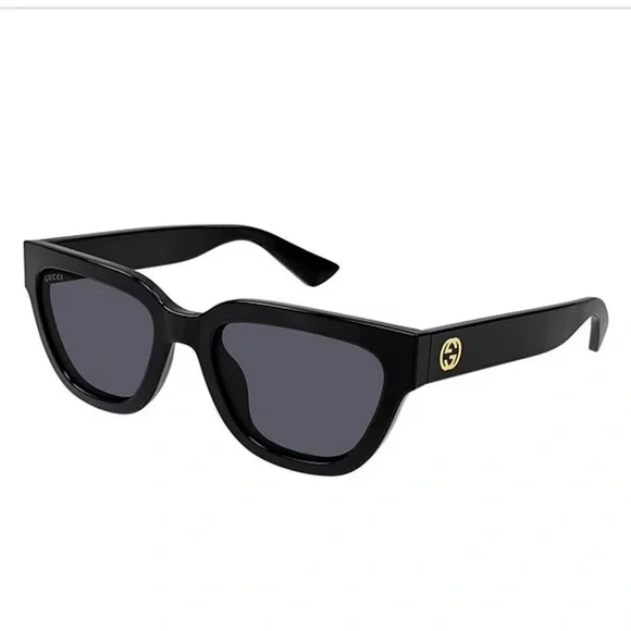 Gucci Black and Gold cat eye Sunglasses - Picture 1 of 12